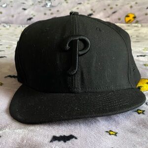 Black Phillies Baseball Cap